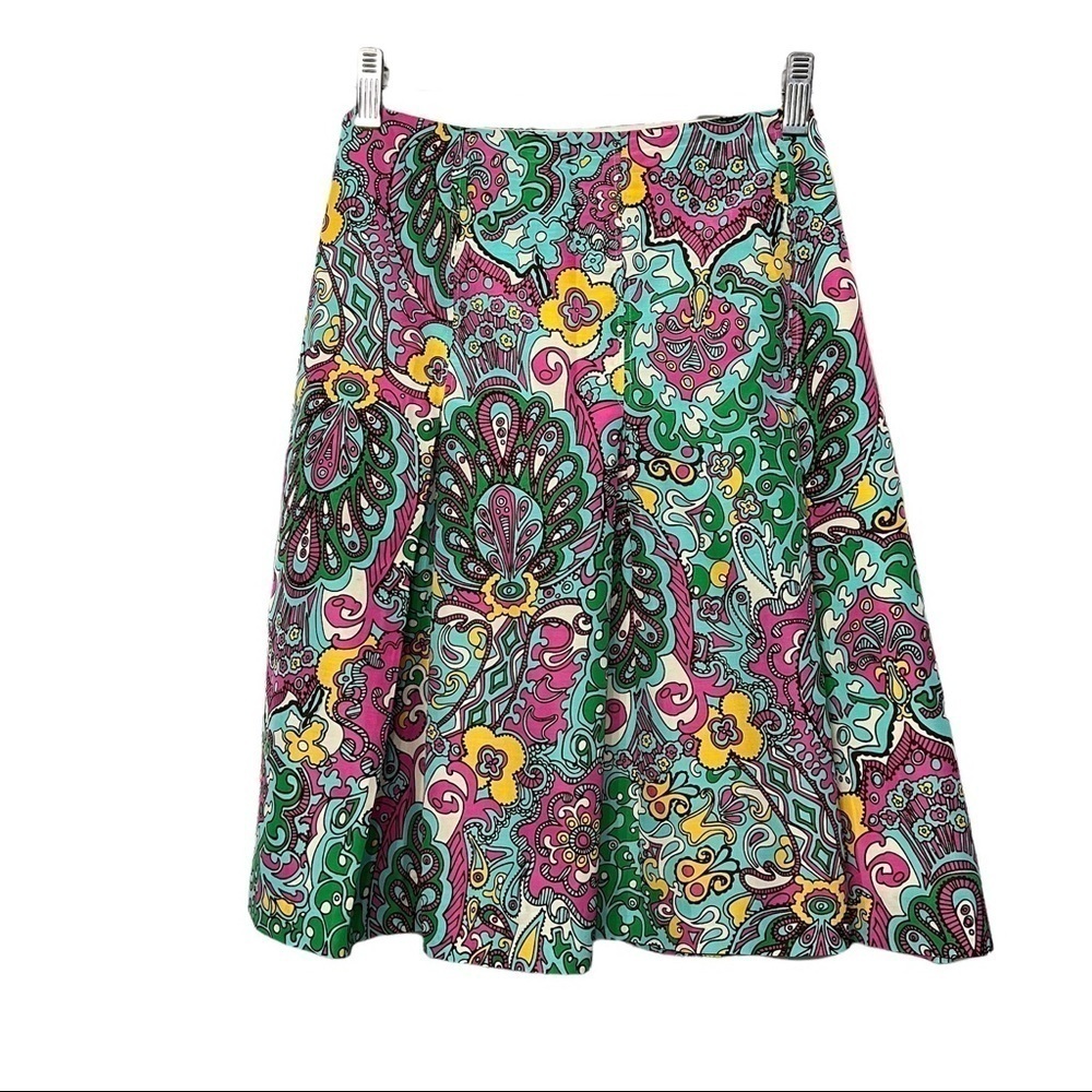 LILLY PULITZER VINTAGE SKIRT SZ.10 EUC, SILK & COTTON BLEND, FULLY LINED - Picture 8 of 8